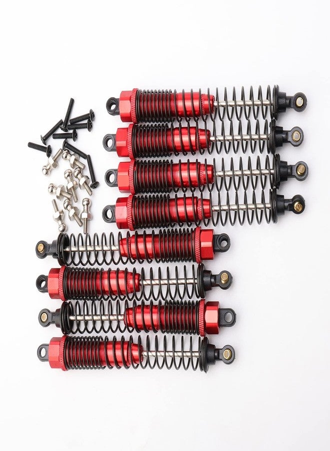 Rchobbytop RC Shocks 8Pcs Aluminum RC Car Shocks Absorber 188004 (108004) for HSP 94111 94188 94108 Redcat Volcano Epx/epx PRO Volcano S30 RC 1/10 Monster Truck 128mm Dampers Assembled Replacement Parts, Red - Image 5